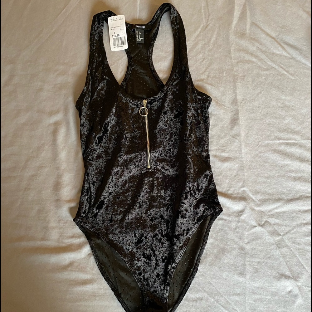 Velvet body suit